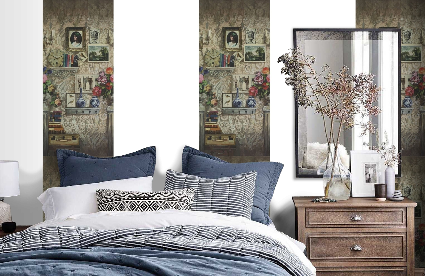 Обои 17791 фото в интерьере спальни