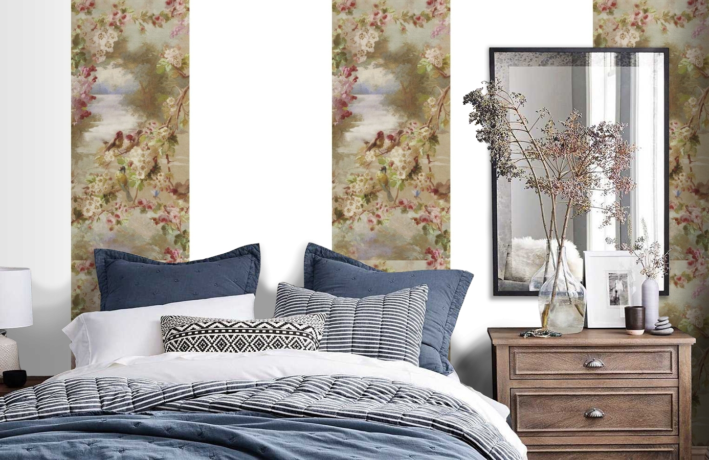 Обои 17796 фото в интерьере спальни