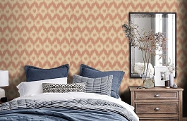 Обои Flamme De France Rose Fab фото в интерьере спальни превью