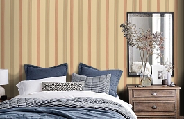 Обои St Remy Rose Fabric фото в интерьере спальни превью