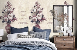 Обои GB70706M фото в интерьере спальни превью