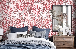 Обои 839-F-96119 фото в интерьере спальни превью