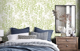 Обои 839-F-96122 фото в интерьере спальни превью