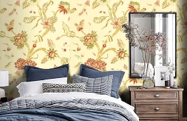 Обои 839-F-96136 фото в интерьере спальни превью