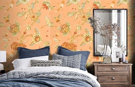 Обои 839-F-96137 фото в интерьере спальни превью