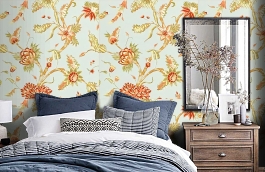 Обои 839-F-96139 фото в интерьере спальни превью