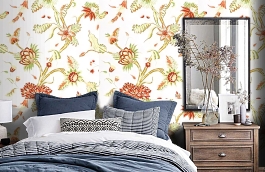 Обои 839-F-96140 фото в интерьере спальни превью