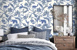 Обои 839-F-96148 фото в интерьере спальни превью