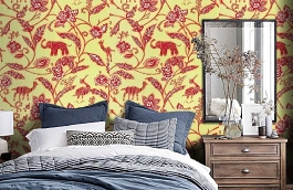 Обои 839-F-96151 фото в интерьере спальни превью