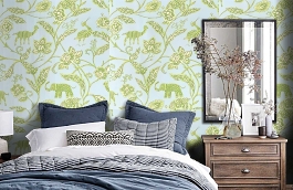 Обои 839-F-96152 фото в интерьере спальни превью