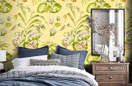 Обои F91146 фото в интерьере спальни превью