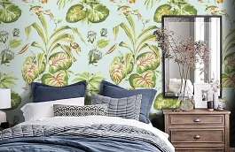 Обои F91149 фото в интерьере спальни превью