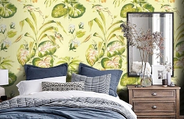 Обои F91150 фото в интерьере спальни превью