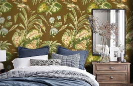 Обои F91151 фото в интерьере спальни превью