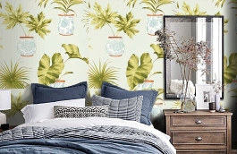 Обои F91157 фото в интерьере спальни превью