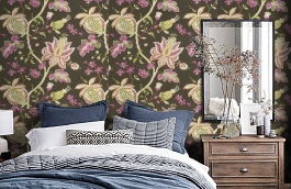 Обои F913001 фото в интерьере спальни превью