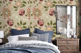 Обои F913041 фото в интерьере спальни превью