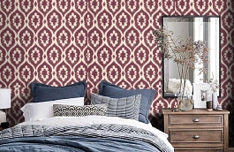 Обои F913042 фото в интерьере спальни превью