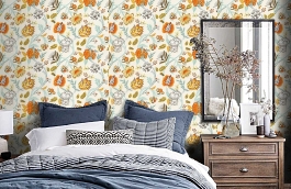 Обои F94907 фото в интерьере спальни превью