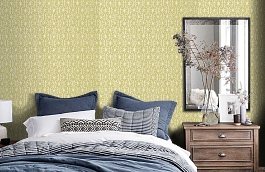 Обои F95742 фото в интерьере спальни превью