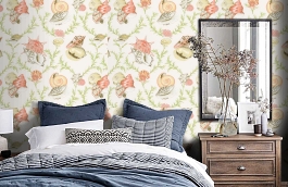 Обои F95745 фото в интерьере спальни превью