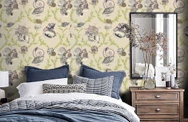 Обои F95748 фото в интерьере спальни превью