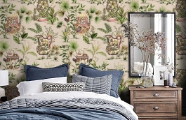 Обои F95766 фото в интерьере спальни превью