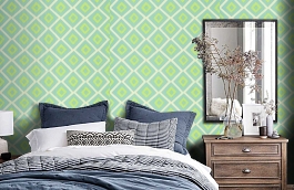 Обои F99192 фото в интерьере спальни превью