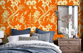 Обои F99252 фото в интерьере спальни превью