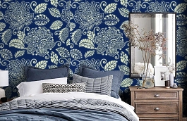 Обои F99266 фото в интерьере спальни превью