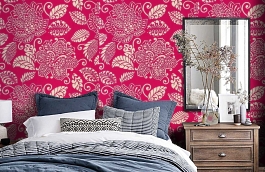 Обои F99268 фото в интерьере спальни превью