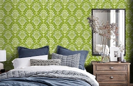 Обои W72783 фото в интерьере спальни превью