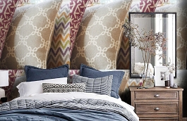 Обои W74339 фото в интерьере спальни превью