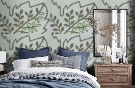 Обои W99201 фото в интерьере спальни превью