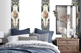 Обои EN23012F фото в интерьере спальни превью