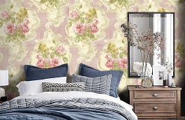 Обои SV81801F фото в интерьере спальни превью