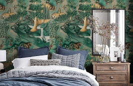 Обои ZAMW310431 фото в интерьере спальни превью