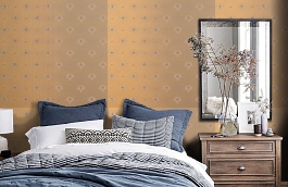 Обои KTE01009 фото в интерьере спальни превью