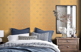 Обои KTE01012 фото в интерьере спальни превью