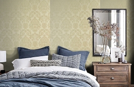 Обои KTE02008 фото в интерьере спальни превью