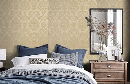 Обои KTE02017 фото в интерьере спальни превью