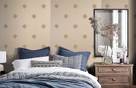 Обои KTE02027 фото в интерьере спальни превью