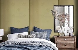 Обои SF1028 фото в интерьере спальни превью