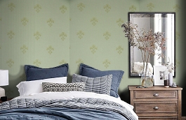 Обои SF1088 фото в интерьере спальни превью