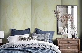 Обои SF1096 фото в интерьере спальни превью