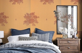 Обои KTE12007 фото в интерьере спальни превью