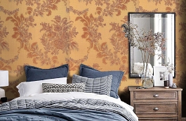 Обои KTE12009 фото в интерьере спальни превью