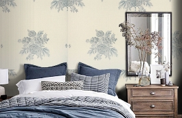 Обои KTE12025 фото в интерьере спальни превью