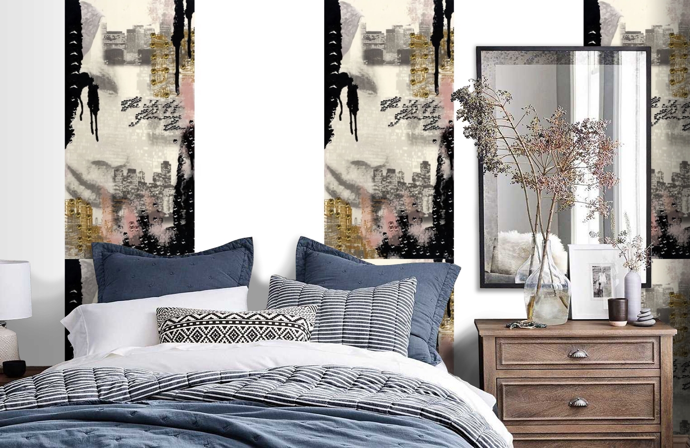 Обои SL 4 803 1630 260*139,5 фото в интерьере спальни