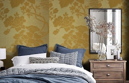 Обои TM2121 фото в интерьере спальни превью